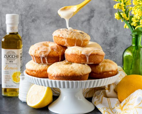 Lemon olive oil baked doughnuts