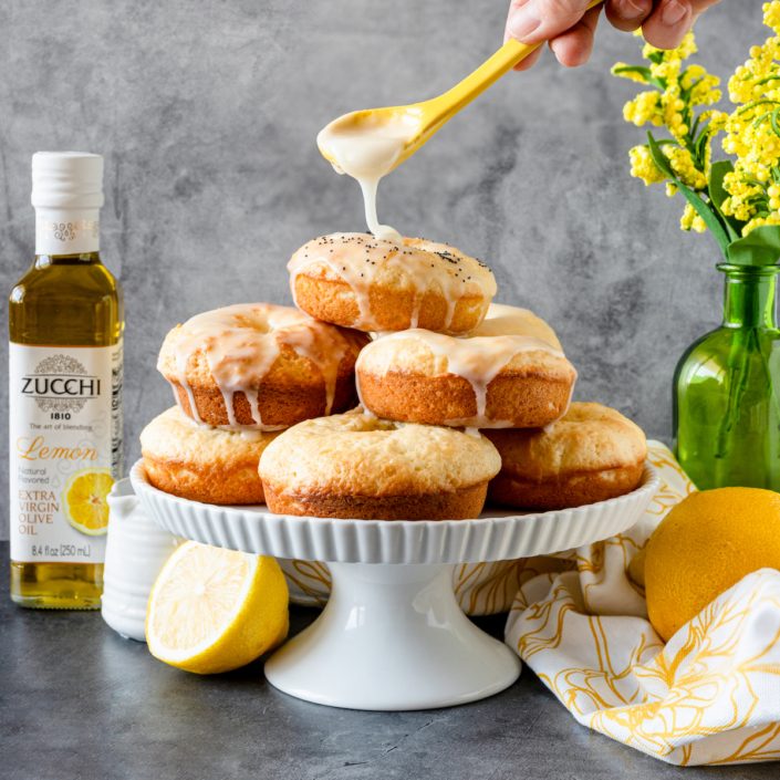 Lemon olive oil baked doughnuts