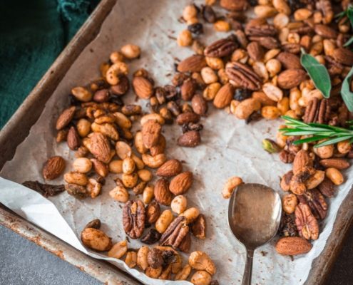 Garlic Herb Roasted Nuts